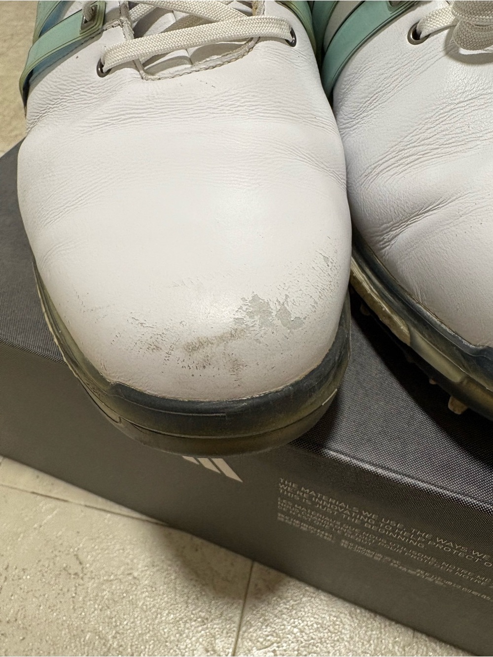 ADIDAS TOUR 360 BOOST GOLF SHOES 2017 SIZE 11 WHITE BLUE Q44938 - Picture 9 of 12